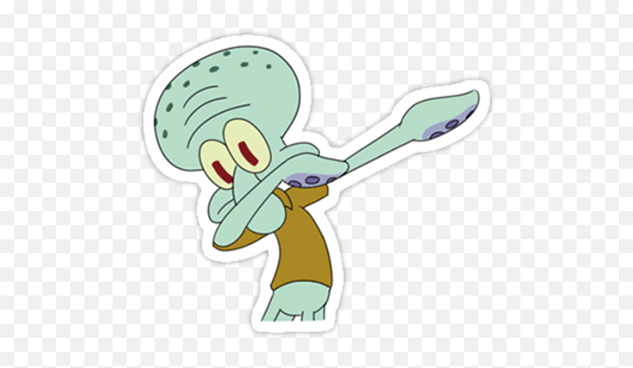 Squidward Tentacles Dab Meme - Squidward Dab Sticker Emoji,Uganda Knuckles Emojis