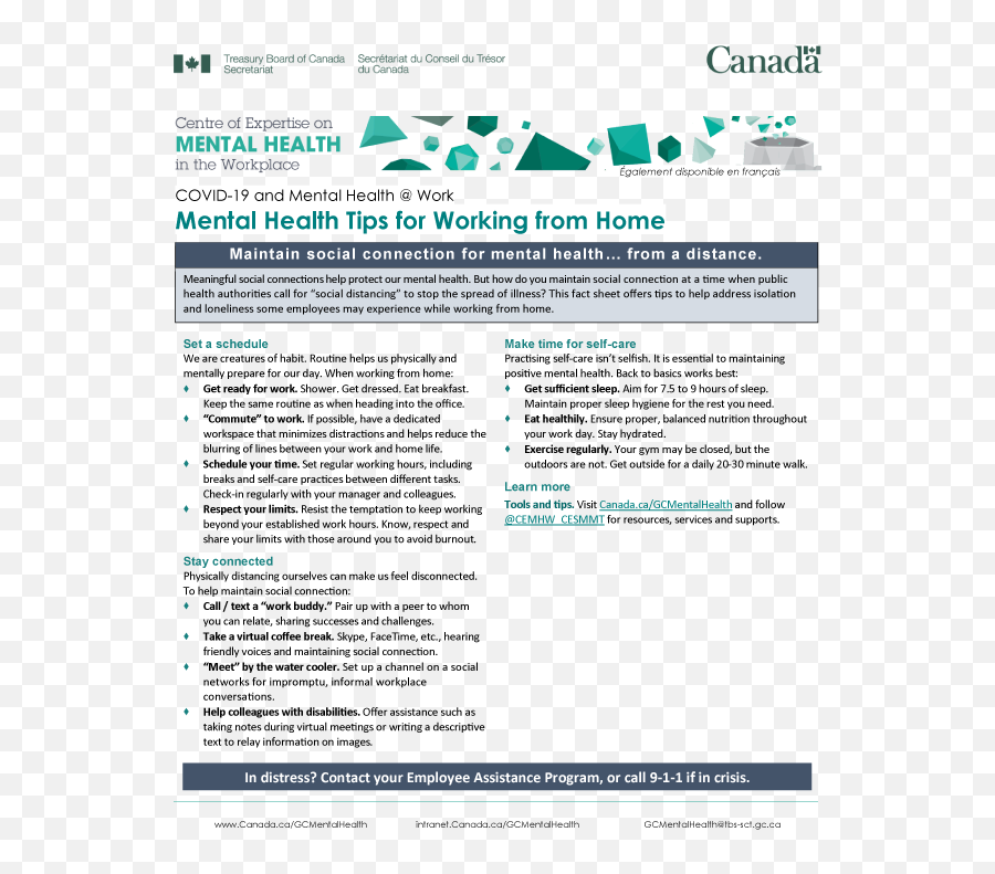 Mental Health Tips For Working From Home - Canadaca Document Emoji,Emotion Drone Manual Pdf