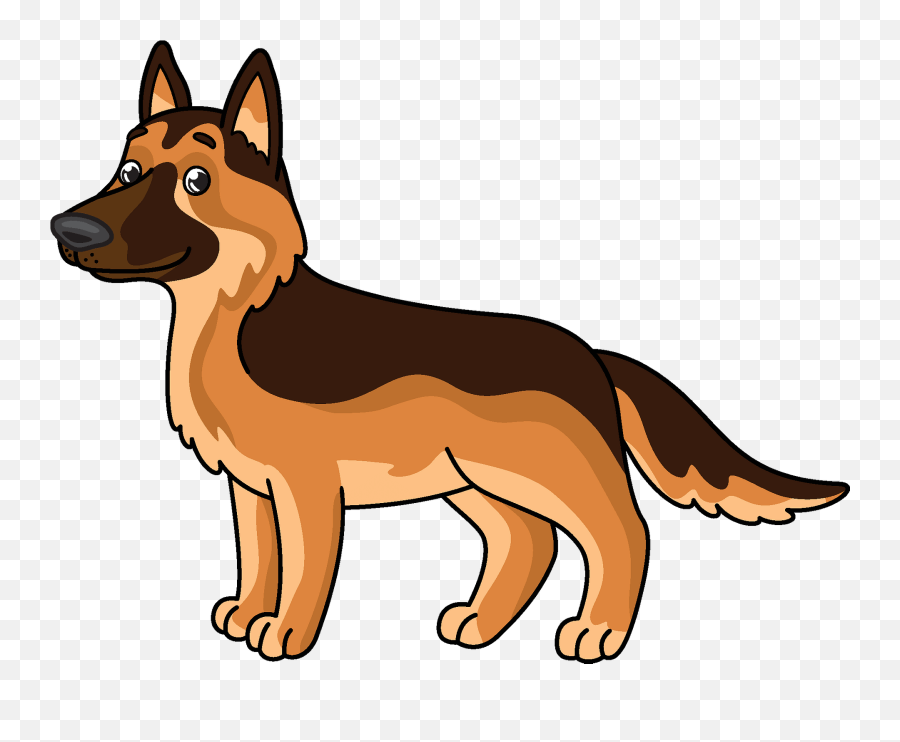 German Shepherd Clipart Free Download Transparent Png - German Shepard Cartoon Png Emoji,German Shepherd Dog Barking Emoticon