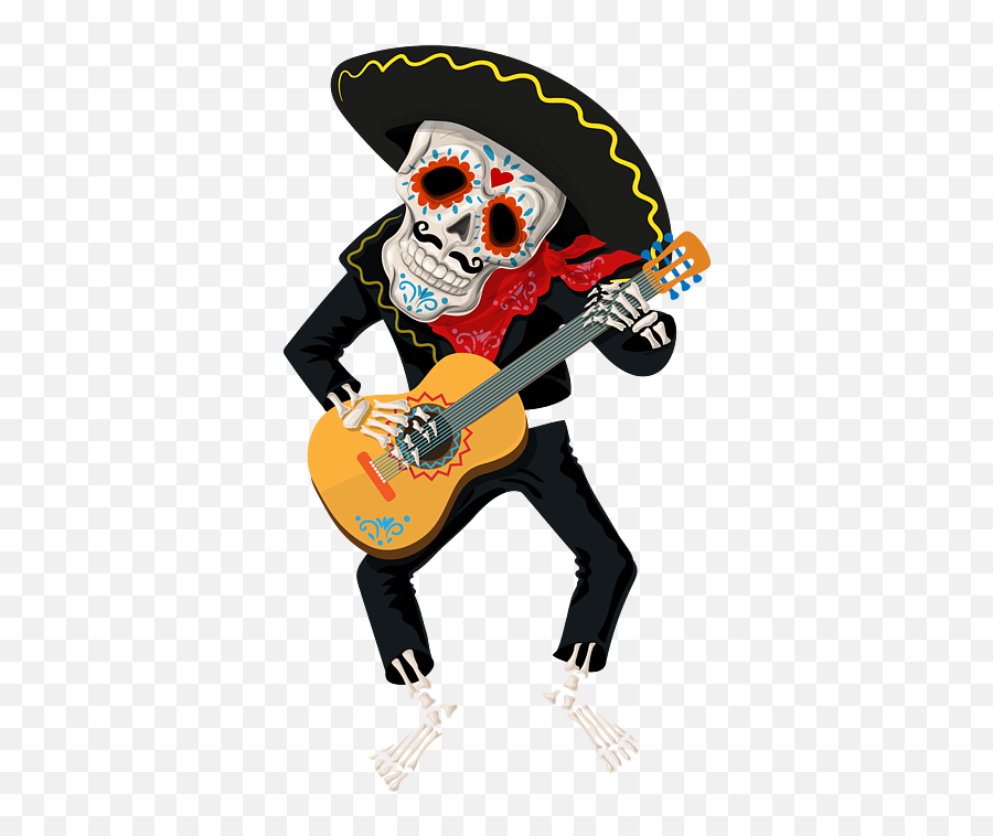 Sugar Skull Skeleton With Sombrero Emoji,Sugar Skull Emoticon