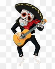 Sugar Skull Skeleton With Sombrero Emoji,Sugar Skull Emoticon
