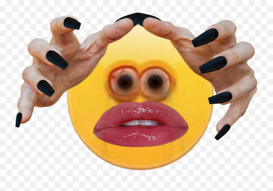 Emoji Vibecheck Cursed Nails Sticker By Fatto Ratto - Give Me Your Vibe,Cursed Emoji Meme