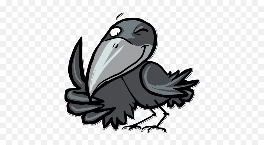 Telegram Sticker From Little Crow Pack Emoji,Emoji Crow