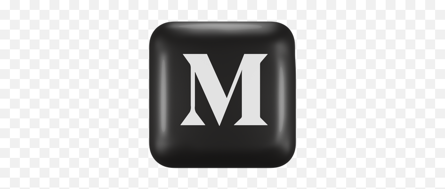 Free Medium Logo 3d Illustration Download In Png Obj Or Emoji,M Button Emoji
