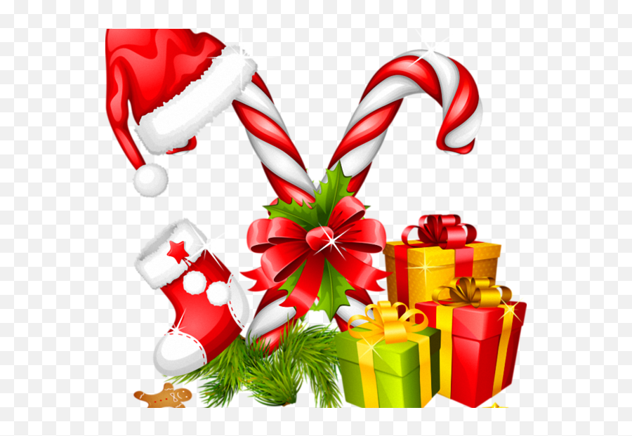 Candy Cane Santa Claus Christmas Day Christmas Present For Emoji,Santa Hat Emoticon