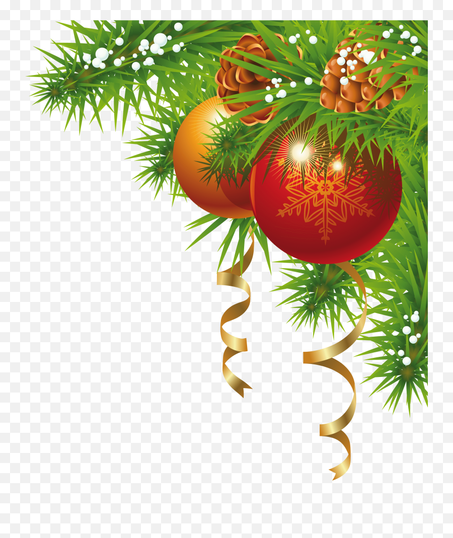 Christmas Small Corner Transparent Png - Transparent Christmas Corner Border Png Emoji,Christmas Ornament Emoji