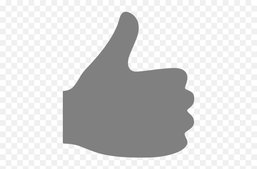 Gray Thumbs Up Icon - Thumbs Up Icon Black Emoji,Black Thumbs Up Emoji