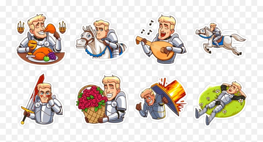 Romantic Knight - For Adult Emoji,Romantic Emoji Art