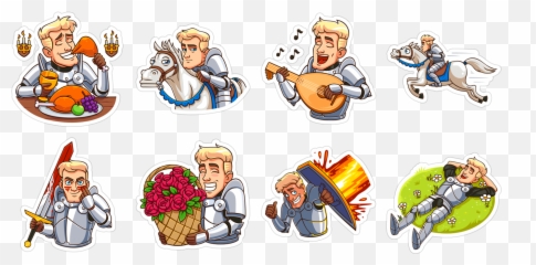 Romantic Knight - For Adult Emoji,Romantic Emoji Art