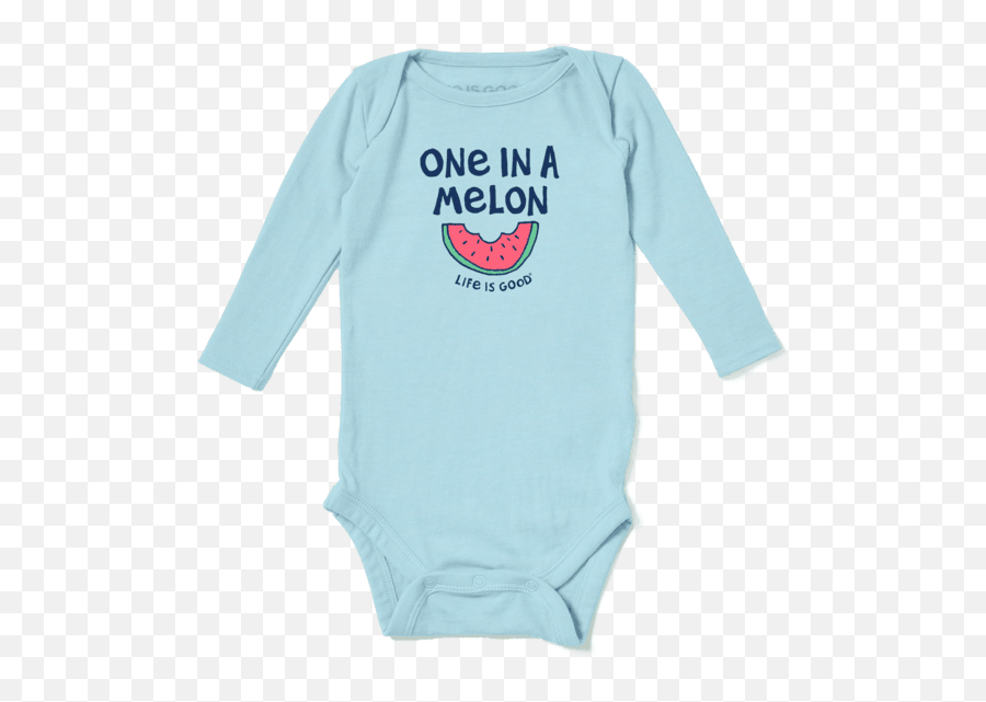Kidsu0027 Baby One In A Melon Long Sleeve Crusher Bodysuit - Long Sleeve Emoji,Cheap Emoji T Shirts