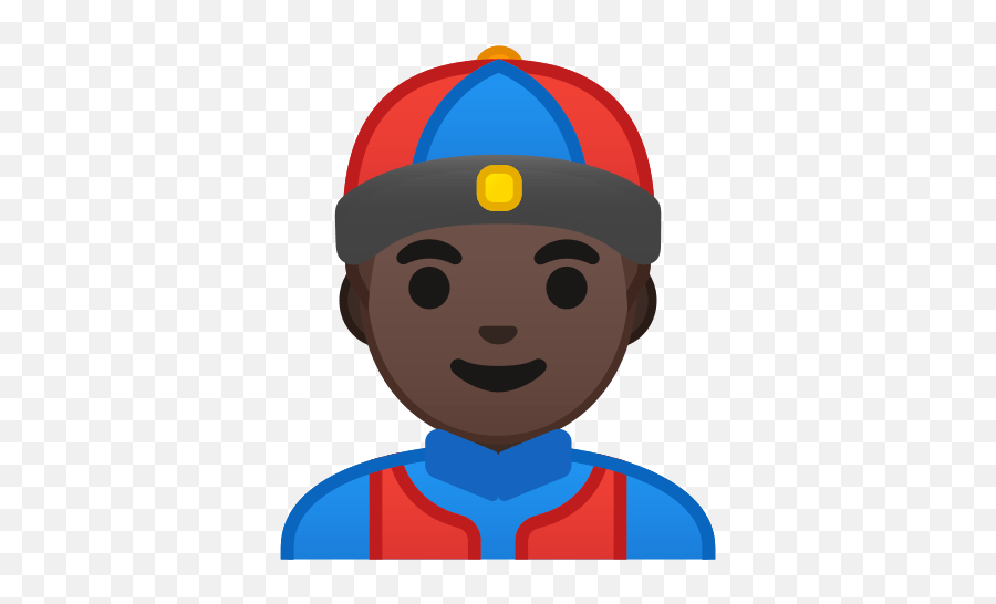 Man With Chinese Cap Emoji With Dark - Pilot Emoji,Cap Emoji