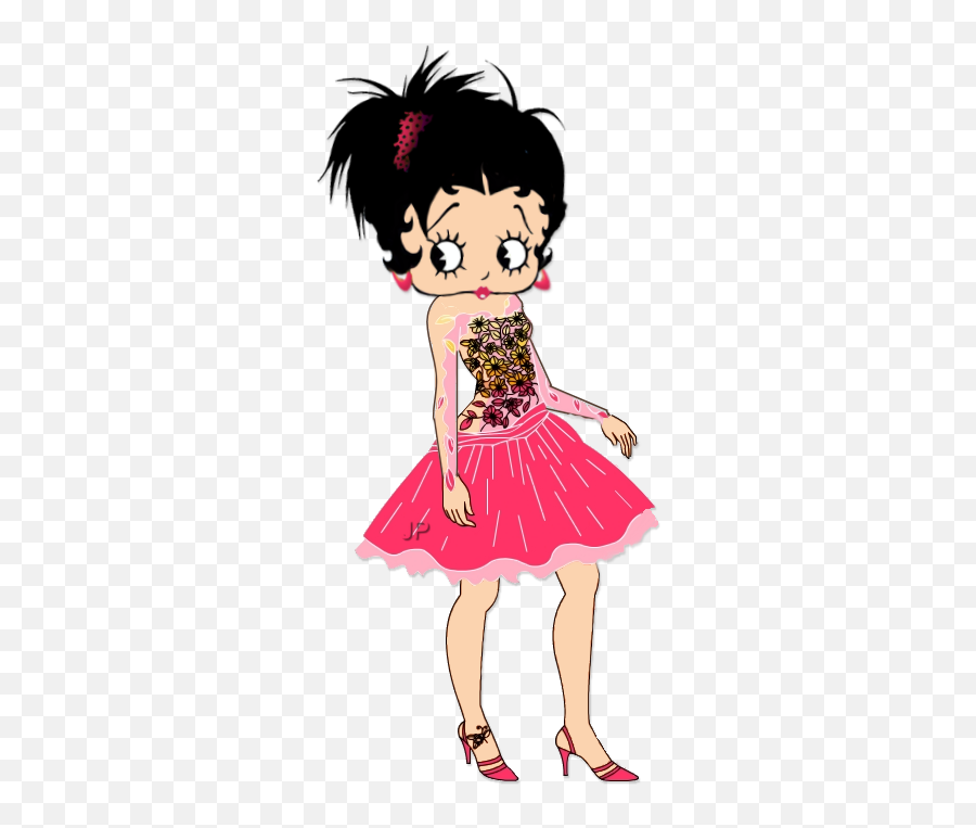 Younger Betty In A Strapless Pink Dress Bettyboop - Betty Boop Mermaid Emoji,Paramount Emotions