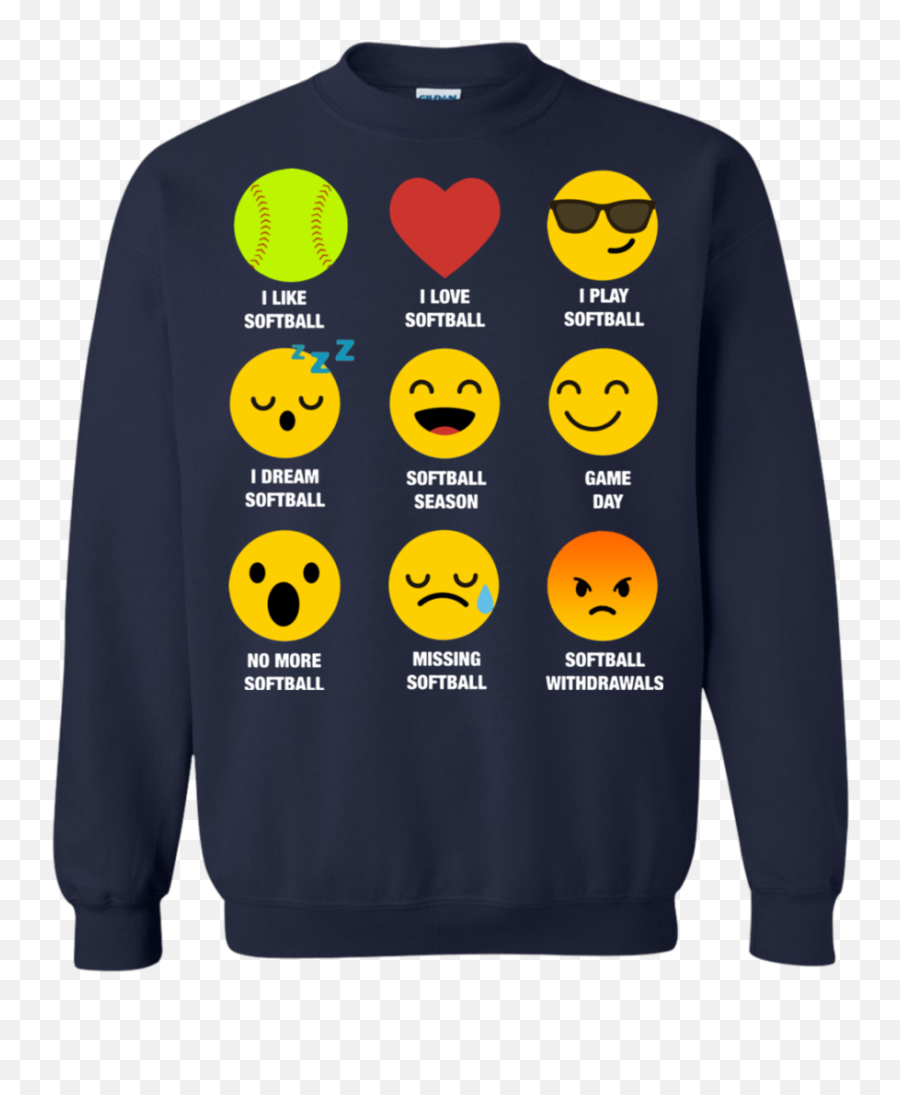 I Love Softball Emoji Emoticon Team Jersey Style Graphic Ls - Versace Mickey Mouse T Shirt,Small Black Heart Emoticon