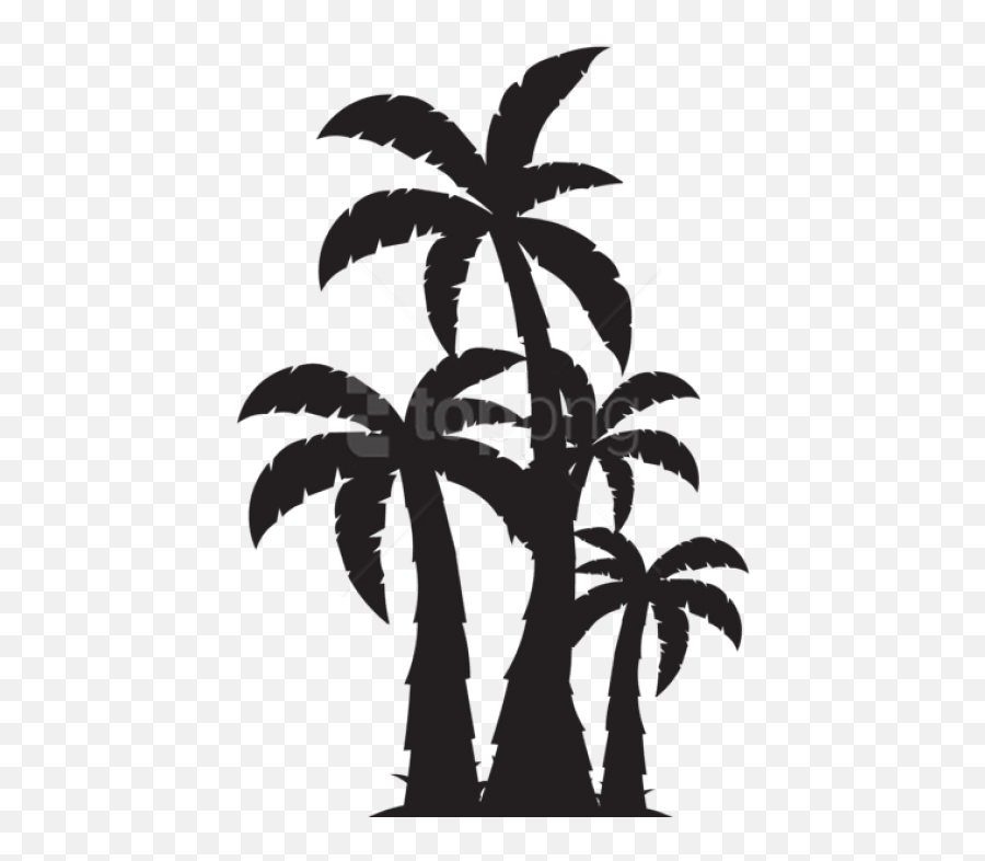 Palm Tree Emoji - Free Png Palm Trees Silhouette Png Png Transparent Background Silhouette Palm Tree Clip Art,Sillouette Emoji