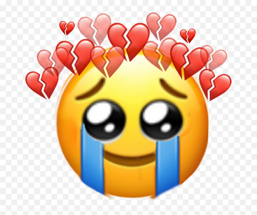 The Most Edited Emojitriste Picsart - Sad Heart Broken Png,Imagen De Emoticon Triste