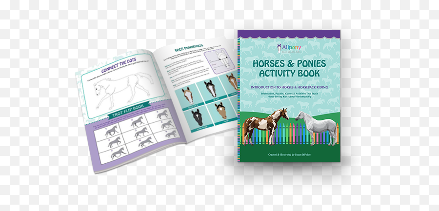 Horses Ponies Activity Book - Horse Book Png Emoji,Flipping Book Emoticon