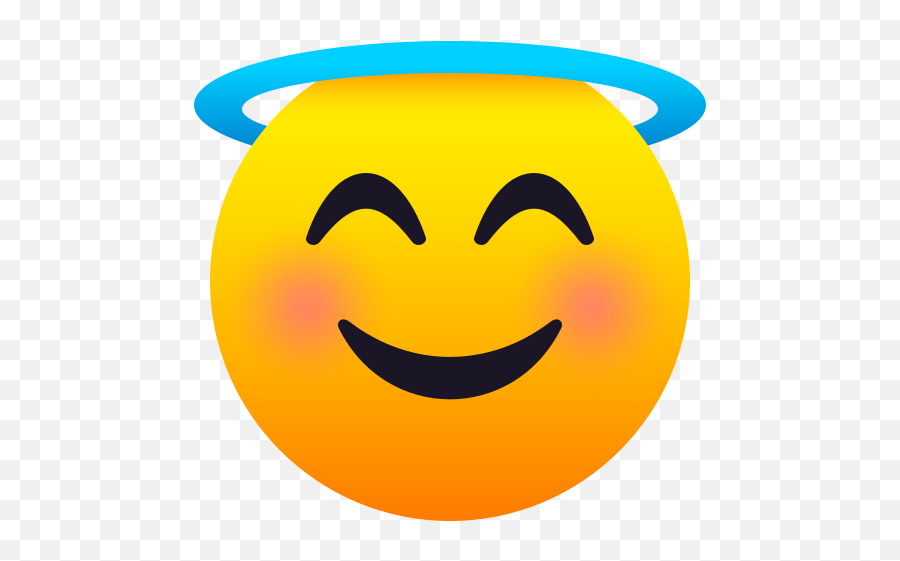 Emoji Faccia Dangelo Sorridente Con - Happy Face,Emoticon Aureola