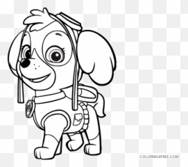 Paw Patrol Skye Coloring Pages Coloring4free - Coloring4freecom Skye Paw Patrol Colouring Emoji,Panthers Paw Emoji