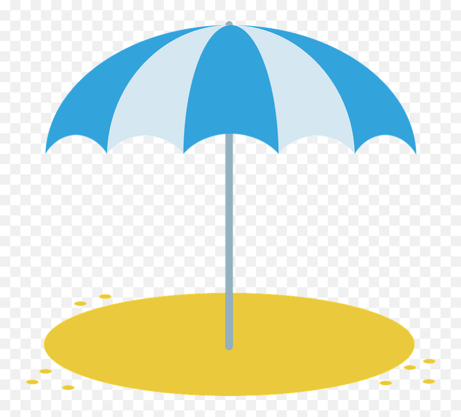 Beach Umbrella Clipart - Horizontal Emoji,Beach Umbrella Emoji