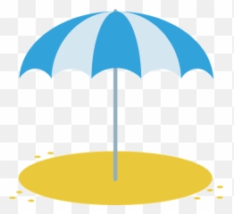 Beach Umbrella Clipart - Horizontal Emoji,Beach Umbrella Emoji