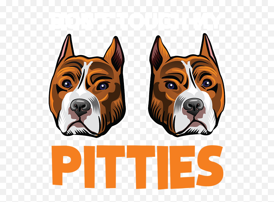 Dont Touch My Pitties Funny Pitbull Dog Bully Breed Throw Pillow - Funny Pitbull Emoji,Pitbulls Read Emotion