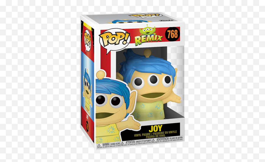 Disney - Pixar Remix Alien As Joy Pop Vinyl Figure Great Mouse Detective Basil Funko Emoji,Emotions Pixar