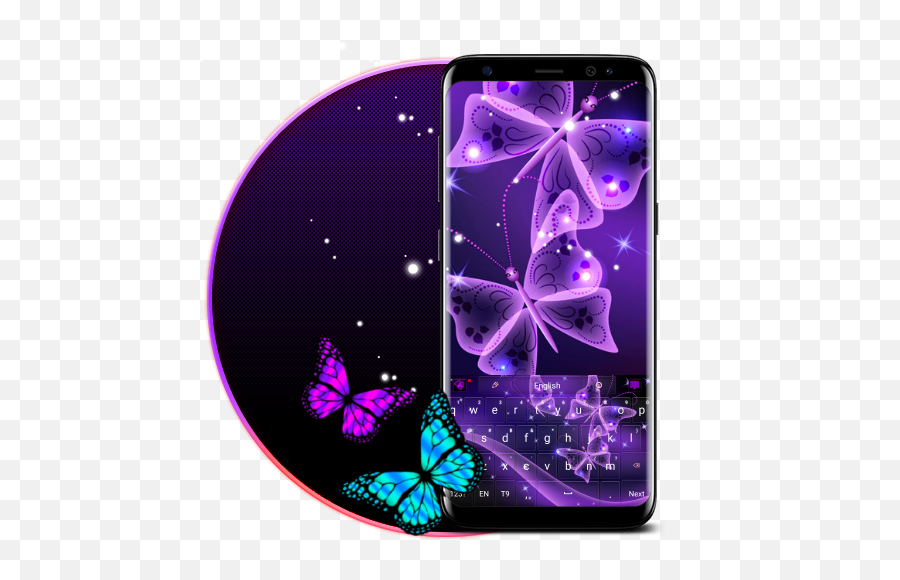 Purple Butterfly Keyboard - Smartphone Emoji,Purplebutterfly Emojis