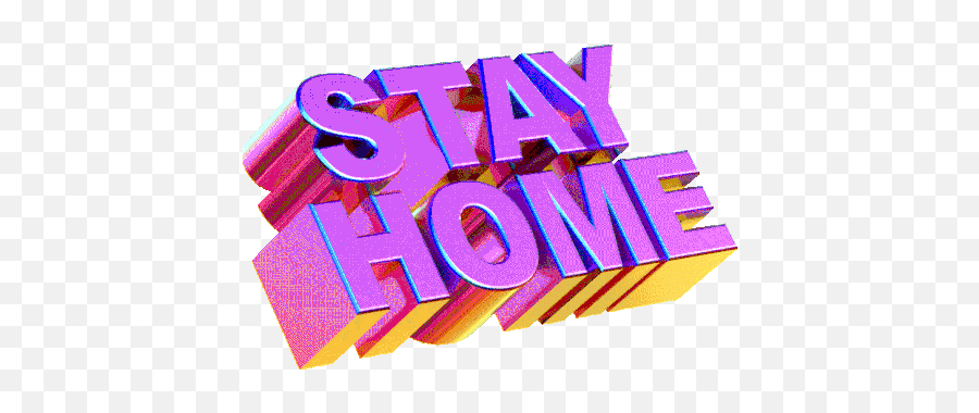 Stay Home Text Sticker - Stay Home Text Animated Text Stay Home Text Gif Emoji,Bouncing Text Emoticon