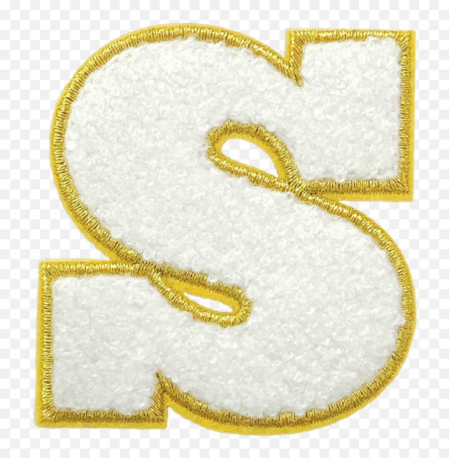 S Initial Varsity Sticker Patch - Dot Emoji,Sparkle Emoji Stickers