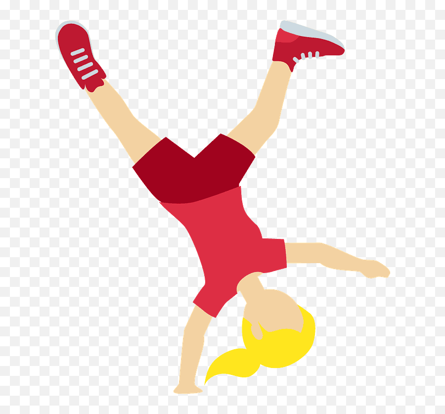 Woman Cartwheeling Emoji Clipart,Salto Emoji