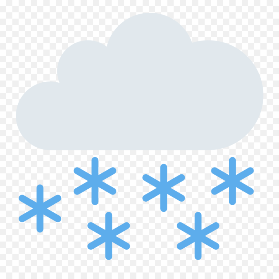 Cloud With Snow Emoji Meaning With Pictures From A To Z - Snow,Winter Emoji