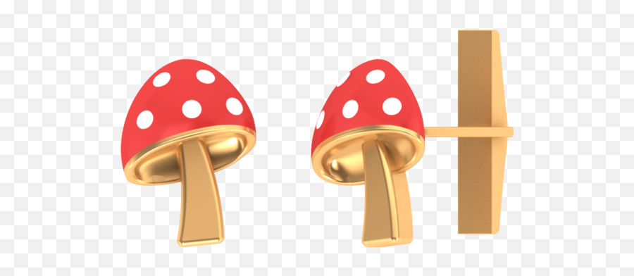 Cciki Musive Mushroom With Dots Cufflink In Sterling Silver Emoji,Emoji Icon Mushroom Cloud