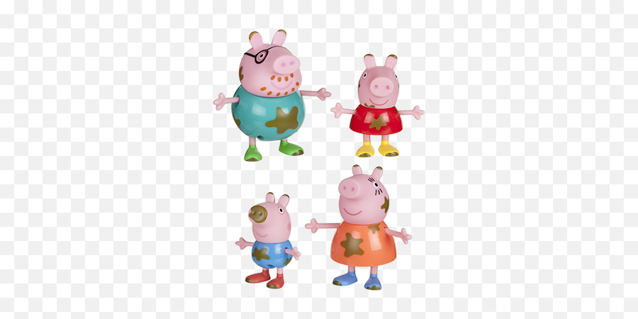 Amazoncom Peppa Pig Muddy Puddles Family 4 - Figure Pack Emoji,Baby Cartoon Character Actions And Emotions Set