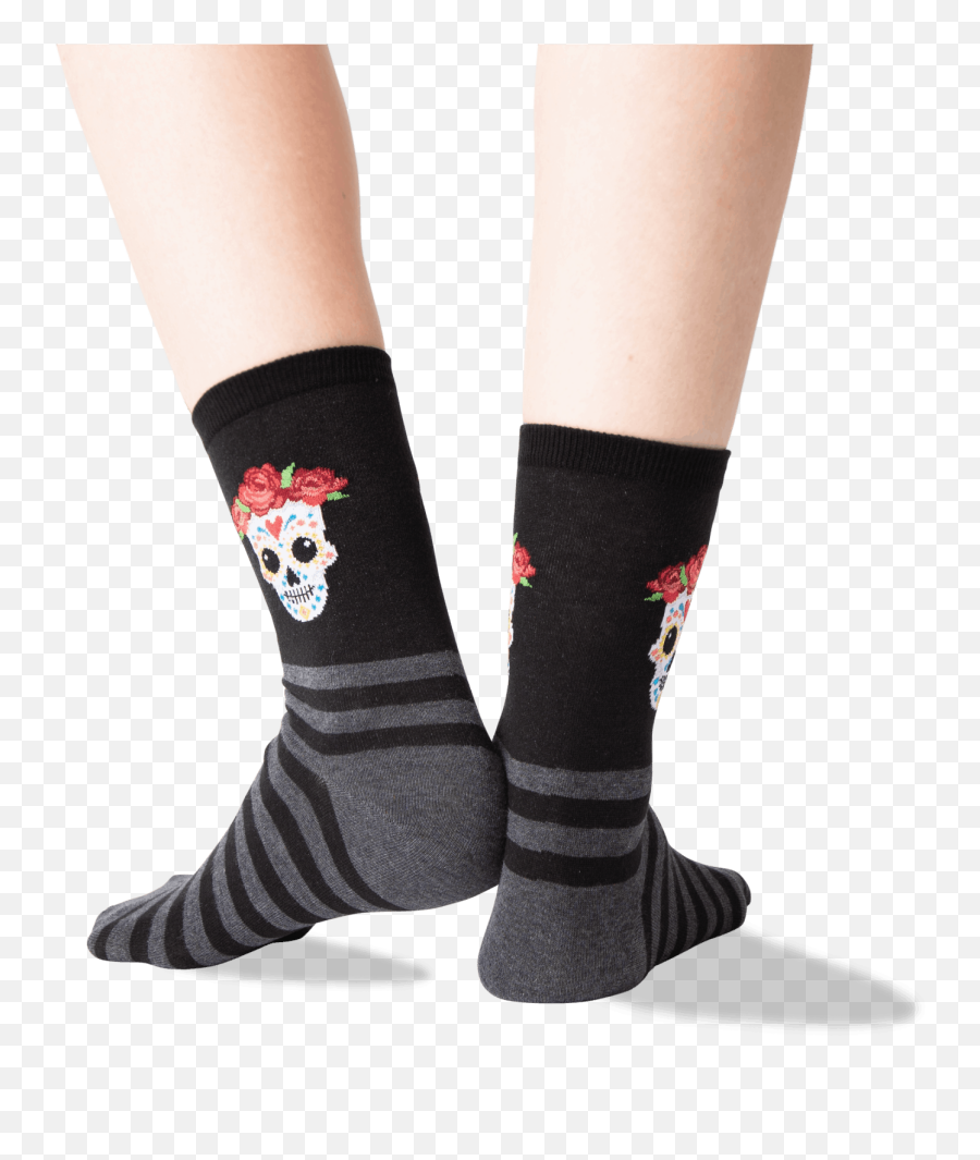 Womenu0027s Sugar Skull Crew Socks U2013 Hotsox Emoji,Oy Vey Emojis Free