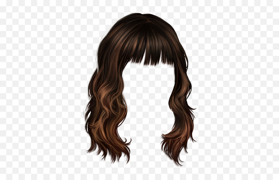 Brown Hair Wig Long Hair Capelli Png Free Download U2013 Artofit Emoji,Wig Emoji