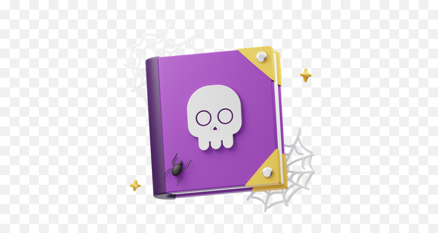 Premium Black Magic Book 3d Illustration Download In Png Emoji,Black 'fiary Emoji