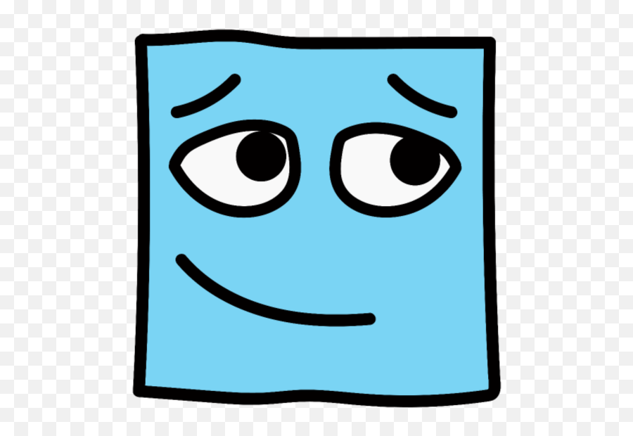 Funny Emoji Emoticon Expression Kawaii Square Face,Bluesquare Emoji