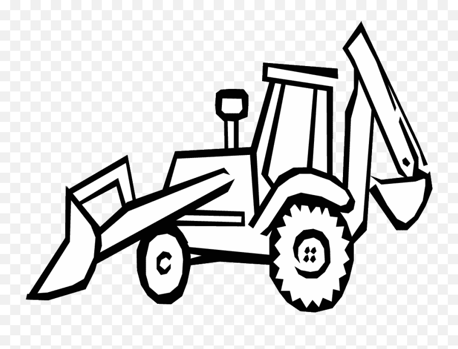 Excavator Clipart Colouring Page - Bulldozer Drawing Emoji,Emotions Coloring Sheets