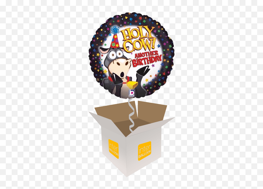 Birthday Helium Balloons Delivered In The Uk By Interballoon - Birthday Cow Emoji,Holy Cow Emoji