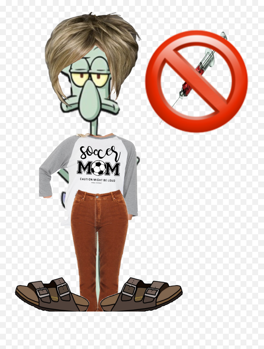 Antivax Soccermom Karen Squidward - Drawing Emoji,Soccer Mom Emoji