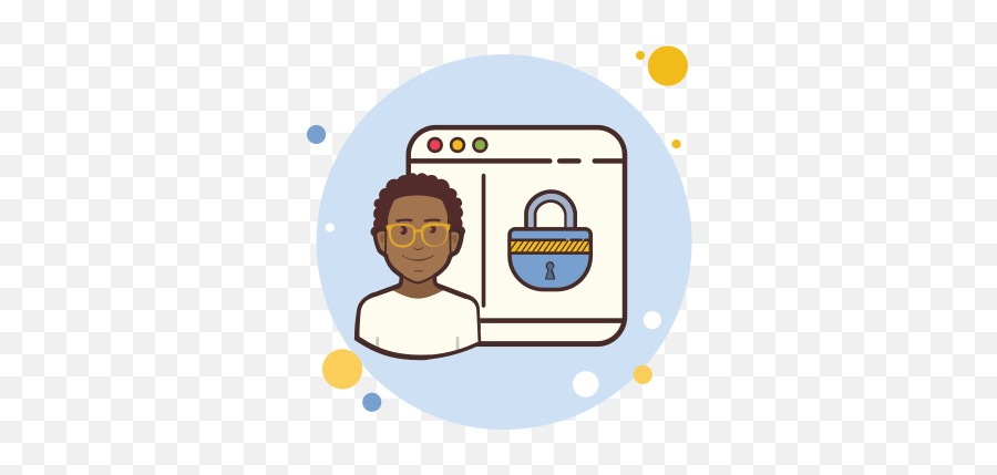 Man Window Lock Icon U2013 Free Download Png And Vector - Happy Emoji,Lock Emoji Png