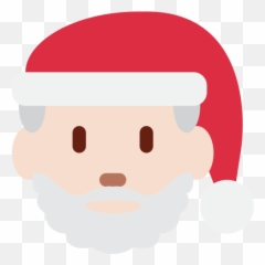 Santa Claus Emoji With Light Skin Tone - Emoji Papai Noel Png,Santa And Tree Emoji