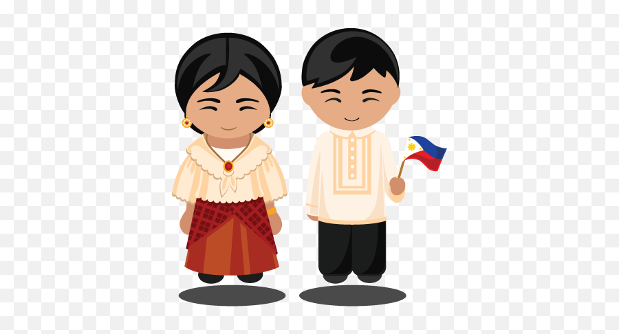 Filipino Fun By Whimsicode - Baro T Saya Clipart Emoji,Phillipines Flag Emoji