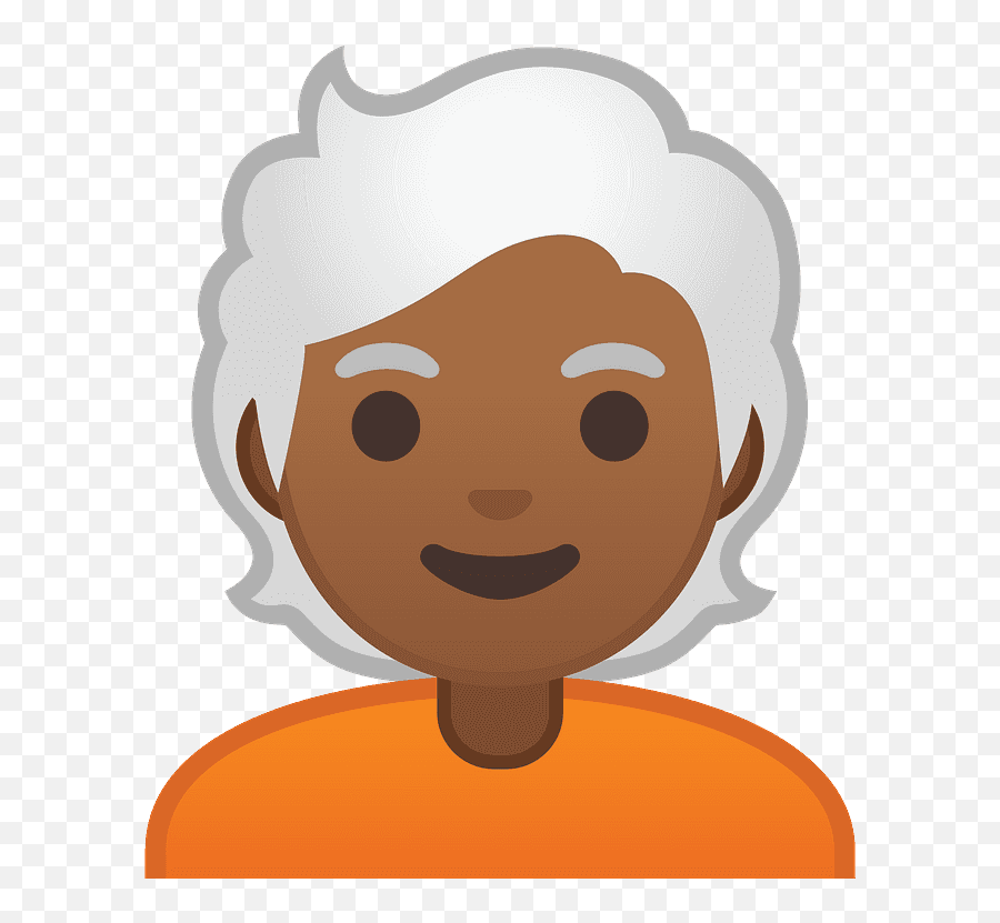 Peau Mate Et Cheveux Blancs Adulte - Human Skin Color Emoji,Emoji Adulte