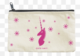 Cute Shit Unicorn Pouch - Unicorn Emoji,Emoji Makeup Bags