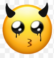Emojiiphone Emoji Devil Sticker By Valentinemormin - Happy,Yellow Devil Emoticon