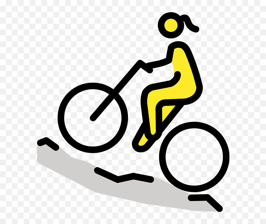 Woman Mountain Biking Emoji Clipart Free Download - Emoji Vtt,Free Emojis Download