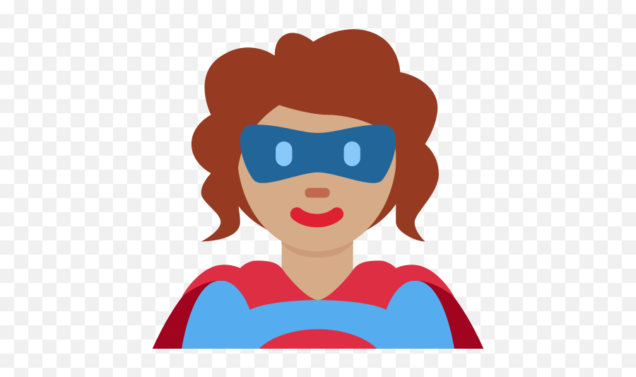 Superhero Emoji With Medium Skin Tone - Female Superhero Emoji,Twitter Superhero Emojis