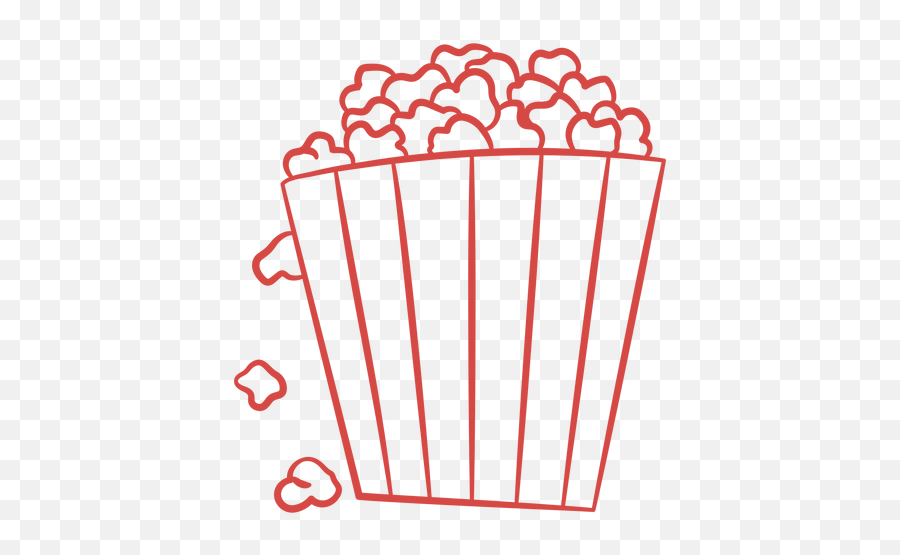 Popcorn Bucket Simple Doodle Transparent Png U0026 Svg Vector - Language Emoji,How To Make A Popcorn Emoticon