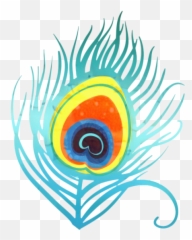Peafowl Krishna Logo Eye Circle For Janmashtami - 1236x1161 Emoji,Hippie Emoticon Facebook